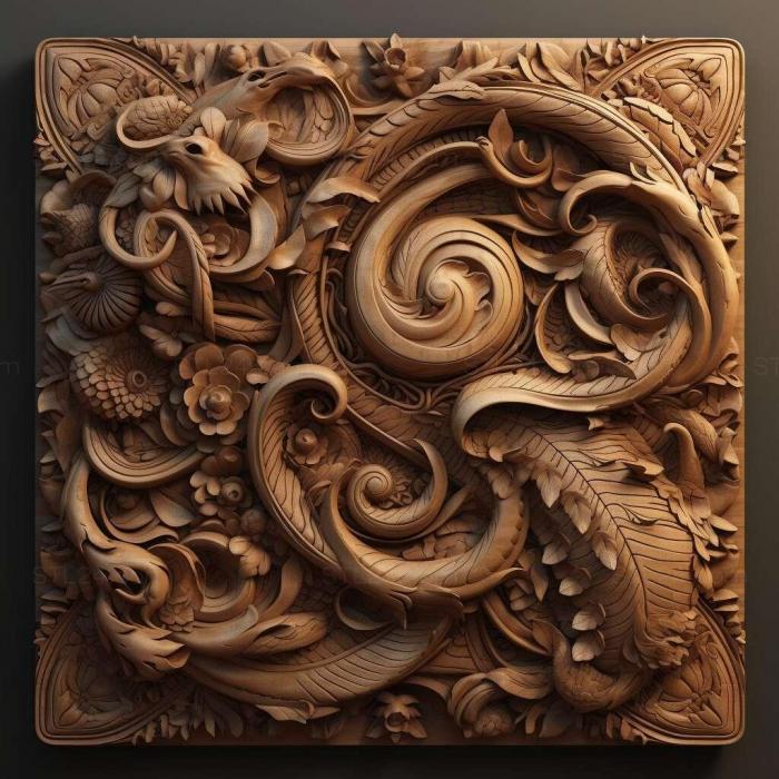 Patterns and decorations (stl incredible 2, PATTERN_622) 3D models for cnc